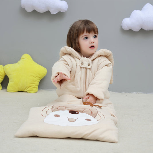 Suduxii - Baby Sleeping Bag Autumn And Winter Pure Cotton Quilt